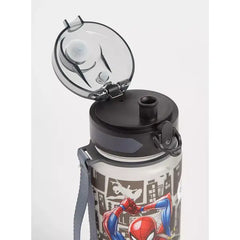 Spider-Man Print Water Bottle gray