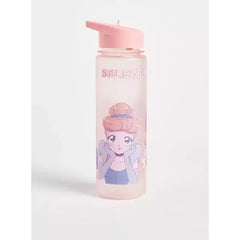 Princess Print Sipper Water Bottle - 750 ml pink