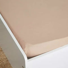 Max fashion Ballina Solid Cotton Twin Fitted Sheet - 120x200+33 cm