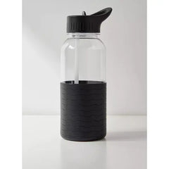 Textured Sipper Water Bottle - 1 L black
