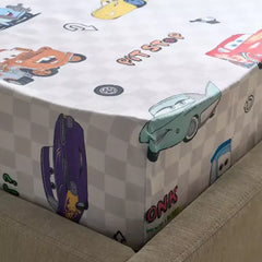 Max fashion Cars Radiator Springs Twin Fitted Sheet - 120x200+25 cm multicolor