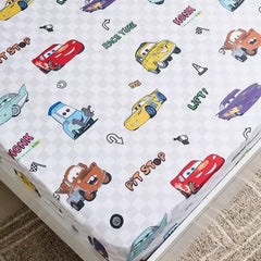 Max fashion Cars Ready for Road Single Fitted Sheet - 90x200+25 cm multicolor