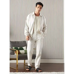 Linen Bomber Jacket - Cream