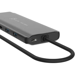 J5create USB-C 10GBPS Mini Dock with Dual 4K HDMI (JCD398-5A)- Space Gray
