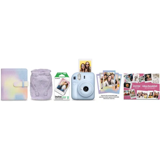 Fujifilm Instax Mini 12 Instant Camera Holiday Bundle – Pastel Blue