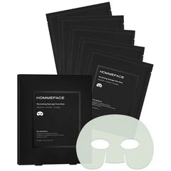 HOMMEFACE Men's Revitalizing Hydrogel Facial Sheet Mask Set, 5 masks x 18g (0.63 oz)