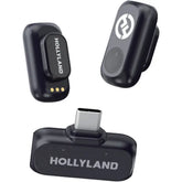 Hollyland Lark A1 (USB-C) Mini Duo Wireless Lavalier Microphone for Android & iPad – Black