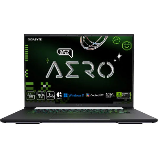 Gigabyte AERO X16 Copilot+ PC, 16" Laptop AMD Ryzen AI 7 350, 32GB RAM 1TB SSD (1WH93-USC64DH) - Lunar White