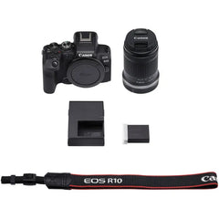Canon Eos R10 Mirrorless Camera with RF-S 18-150MM F3.5-6.3 IS STM Camera Lens - Black