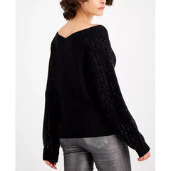 INC International Concepts Embellished Sweater, Created for Macy's-Black