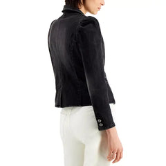 Women's Puff-Sleeve Blazer, Created for Macy's-Deep black