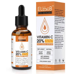 ELBBUB Premium 20% Vitamin C Serum For Face with Hyaluronic Acid, Retinol & Amino Acids - Boost Skin Collagen,Hydrate & Plump Skin, Anti Aging & Wrinkle Facial Serum