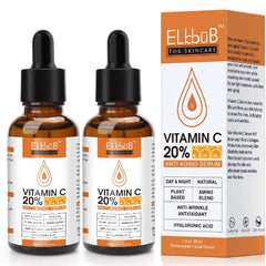 ELBBUB Premium 20% Vitamin C Serum For Face with Hyaluronic Acid, Retinol & Amino Acids - Boost Skin Collagen,Hydrate & Plump Skin, Anti Aging & Wrinkle Facial Serum