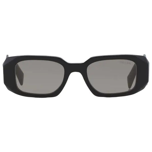 Prada PR 17WS Plastic Womens Rectangle Sunglasses Black 49mm Adult