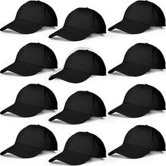 Jecery 12 Pcs Baseball Caps for Women Men Washed Baseball Hat Adjustable Cotton Sports Caps for Adults Outdoor Activities