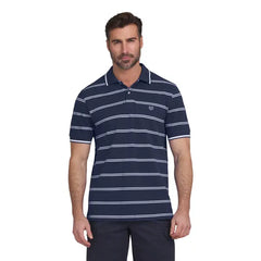 Chaps Men's & Big Men's Striped Pique Everyday Polo Shirt with Short Sleeves