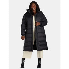 Ozark Trail Women's and Women's Plus Long Hooded Responsible Down Filled Parka