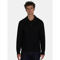 ANDE Men's Sweater Polo Shirt with Long Sleeves