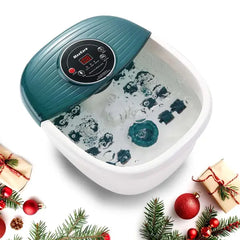MaxKare Foot Spa Bath Massager with Heat, Bubbles, and Vibration, Digital Temperature Control, 16 Detachable Massage Rollers, Soothe and Comfort Feet