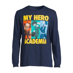 My Hero Academia Men's and Big Men's Graphic Tee with Long Sleeves