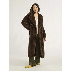 Scoop Women's & Women's Plus Faux Fur Oversized Maxi Coat