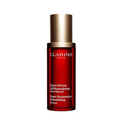 Clarins Super Restorative Remodelling Anti Aging Serum For Mature Skin Weakened By Hormonal Changes Replenishes, Illuminates and Helps Visibly Define Facial Contours Targets Dark Spots & Wrinkles