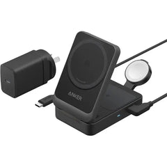 Anker MagGo Wireless Portable Charging Station (Foldable 3 In 1) β Black