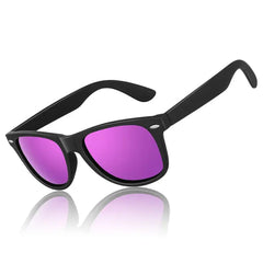 LINVO Classic Retro Polarized Black Sunglasses for Men Women Fishing Driving Hiking