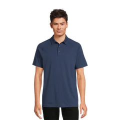 Athletic Works Men's Tri Blend Polo Shirt with Raglan Sleeves