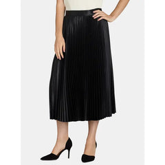 Free Assembly Women’s Pleated Metallic Maxi Skirt