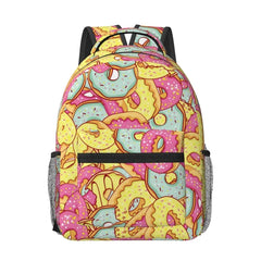 Rocae Donut and Blue for Comfortable Student Backpack - Lightweight ,Durable School Bag Ideal for Middle School, High School, and College