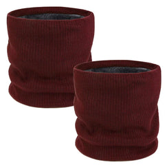 ZDWQFA 2-Pack Fleece Neck Gaiter - Winter Face Mask for Men & Women, Windproof Ski Scarf