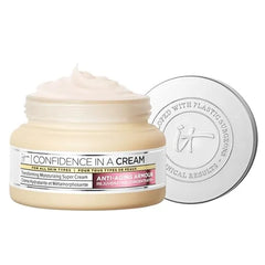 IT Cosmetics Confidence in a Cream Hydrating & Anti Aging Face Moisturizer, Visibly Reduces Fine Lines & Wrinkles, Up To 48H Hydration, Repairs Skin Barrier, Squalane & Ceramides, For All Skin Types