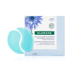 Klorane Smoothing & Soothing Eye Patches With Cornflower & Hyaluronic Acid, 7-Packs.