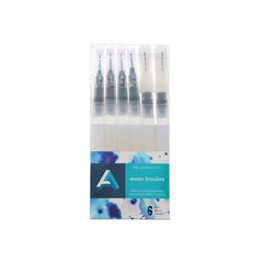 Art Alternatives Empty Water Brush Set, Assorted Sizes, 6-Pieces