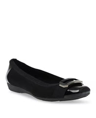 Anne Klein Womens Uplift Sport Buckle Ballet Flats, Comfortable Stylish Slip On Everyday Shoes, Black