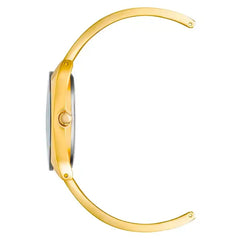 Anne Klein Womens Brown and Gold Tone Quartz Bangle Watch with Three Hand Movement, 34mm