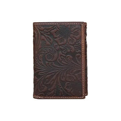 Lucky Brand Men's Western Embossed Leather Trifold Wallet