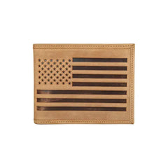 Lucky Brand Men's Flag Embossed Leather Bifold Wallet