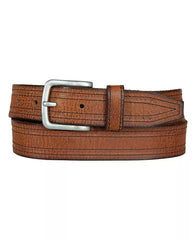 Lucky Brand Men's Antique-Like Leather Belt with Darker Stitching Detail