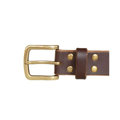 Lucky Brand Men's Raw Cut Edged Leather Jean Belt - Brown
