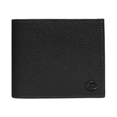 COACH Refined Pebble Leather Bill Compartment Wallet