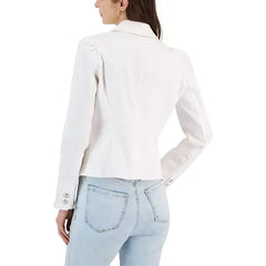 Women's Puff-Sleeve Blazer, Created for Macy's-Bright white