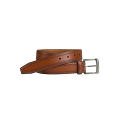 Johnston & Murphy Men's Perfed Dress Belt - Cognac
