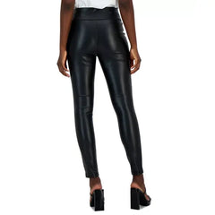 Women's Faux-Leather Leggings, Created for Macy's-Deep Black