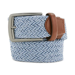 Perry Ellis Portfolio Men's Happy Blue Stretch Woven Belt