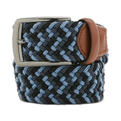 Perry Ellis Portfolio Men's Happy Blue Stretch Woven Belt