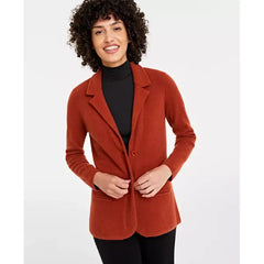 Women's 100% Cashmere Blazer, Created for Macy's-Bronze pecan