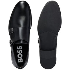 Hugo Boss Men's Colby Double-Buckle Monk Strap Dress Shoes - Black