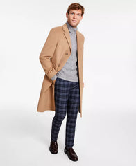 Men's Classic-Fit Solid Wool Blend Overcoats